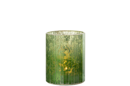 Orkaanstrepen Glas Groen Medium