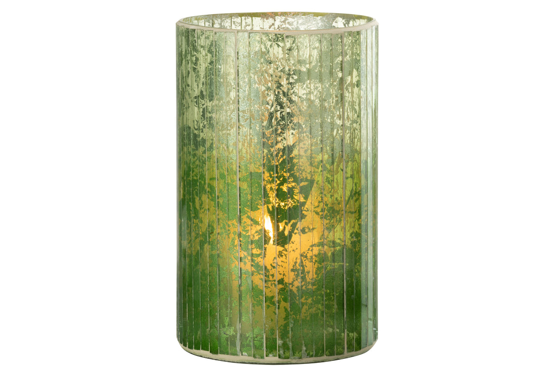 Orkaanstrepen Glas Groen Groot