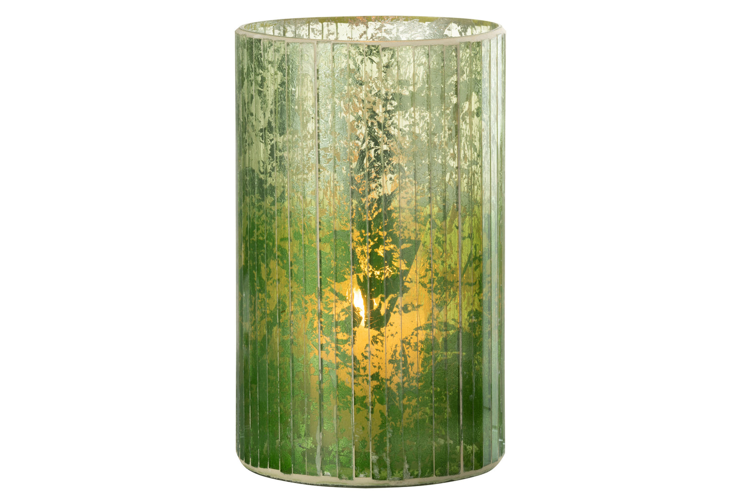 Orkaanstrepen Glas Groen Groot