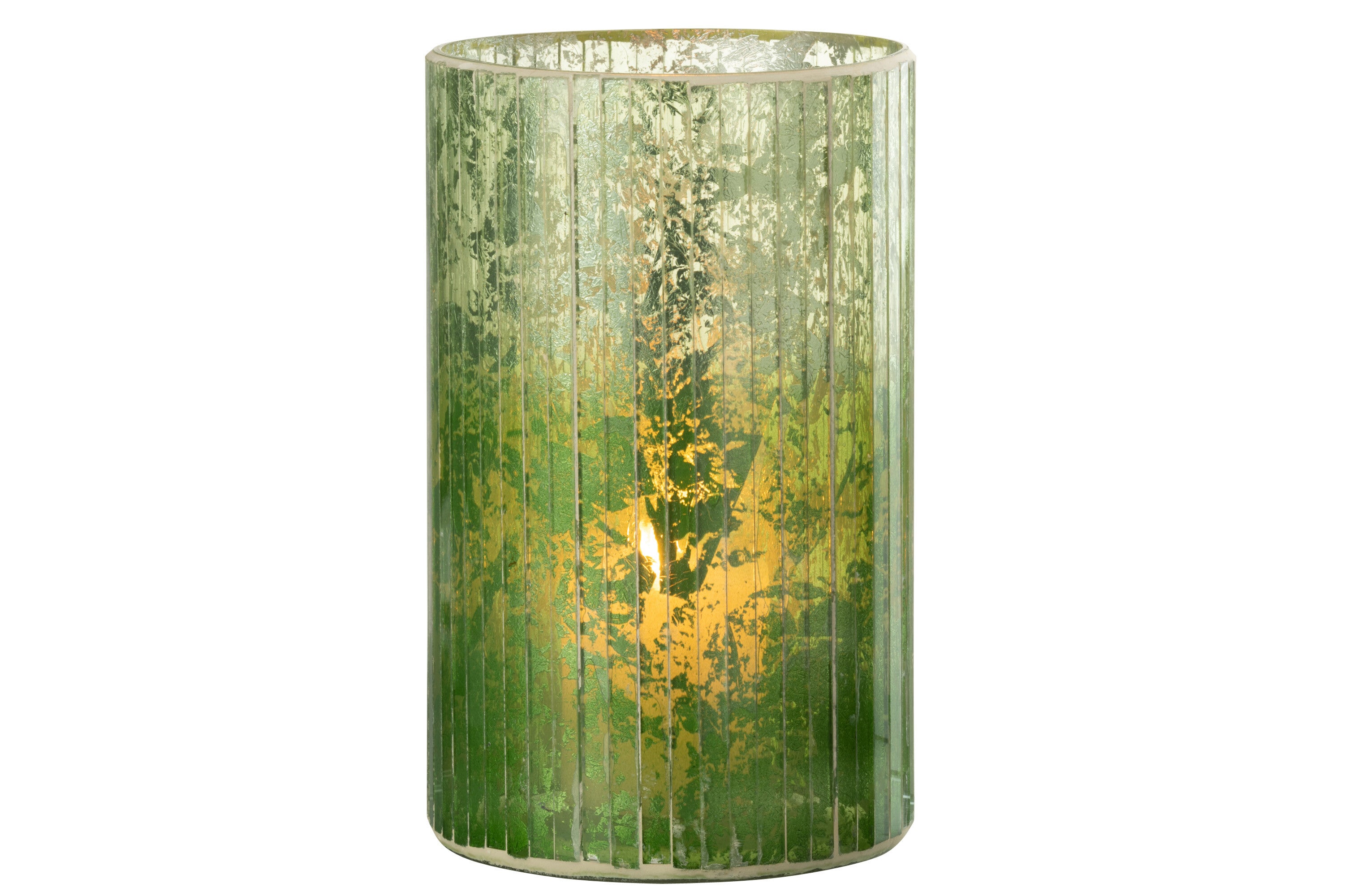 Orkaanstrepen Glas Groen Groot