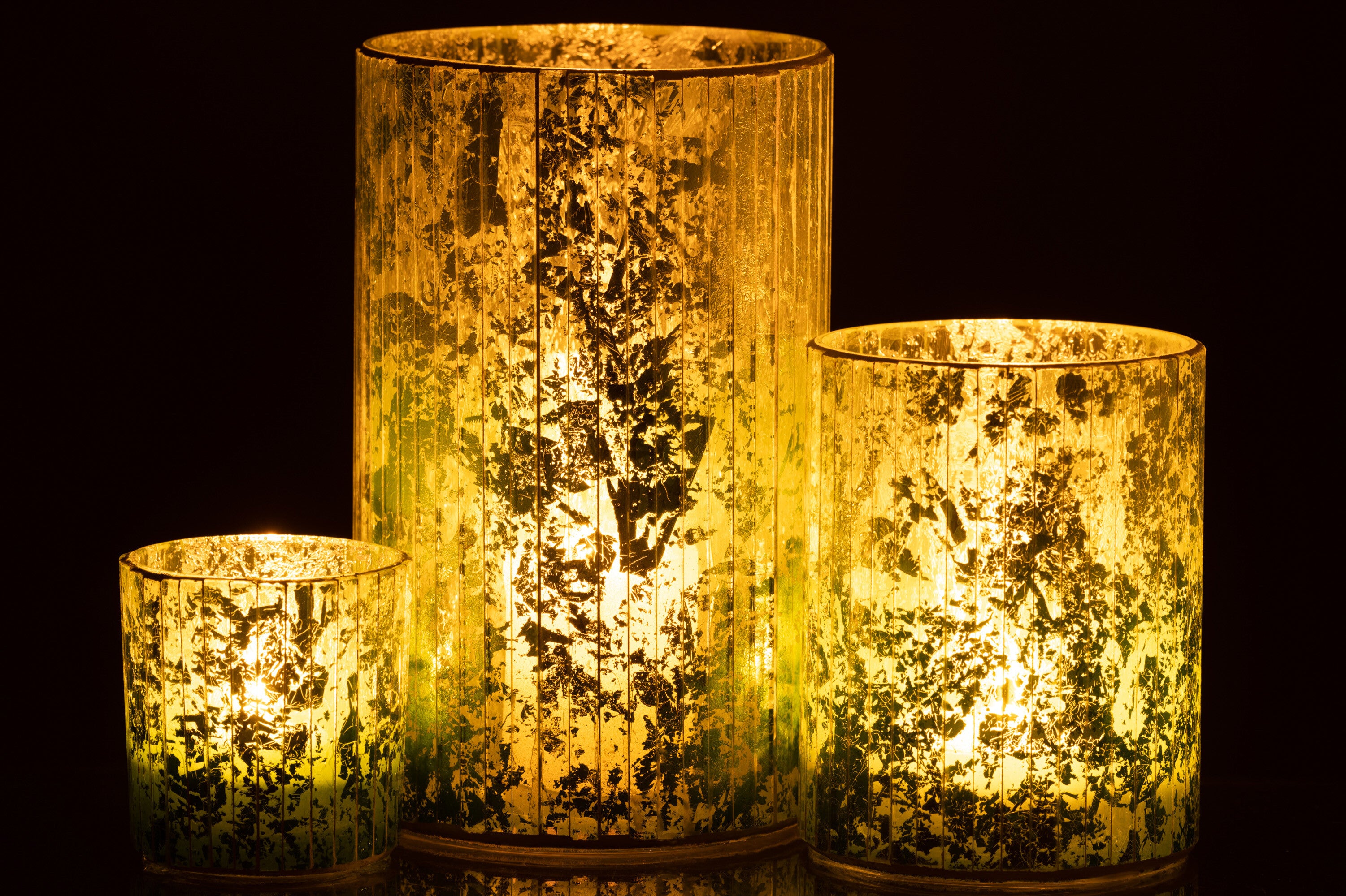 Orkaanstrepen Glas Groen Groot