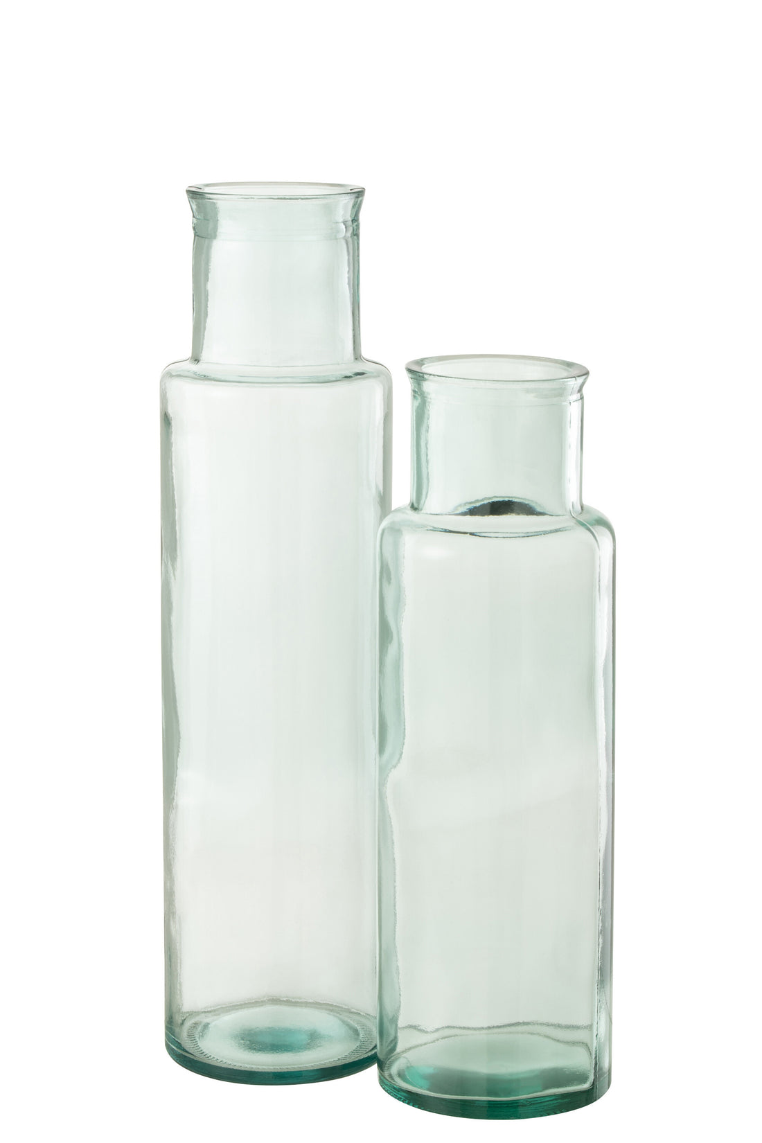 J-Line Vaas Cilinder Gerecycleerd Glas Large - 55.00 cm hoog