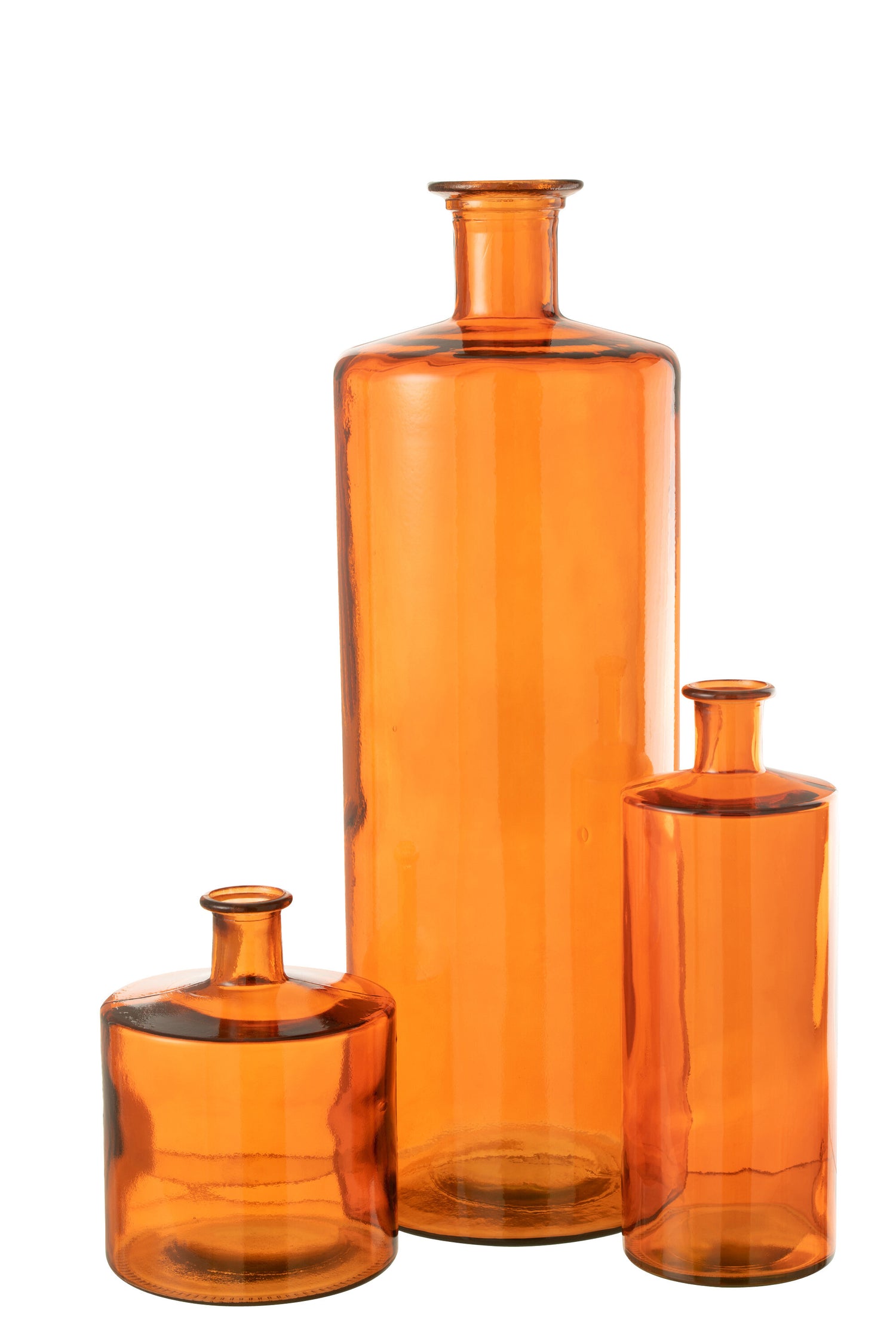 J-Line Vaas Wijd Glas Orange Large - 74.00 cm hoog