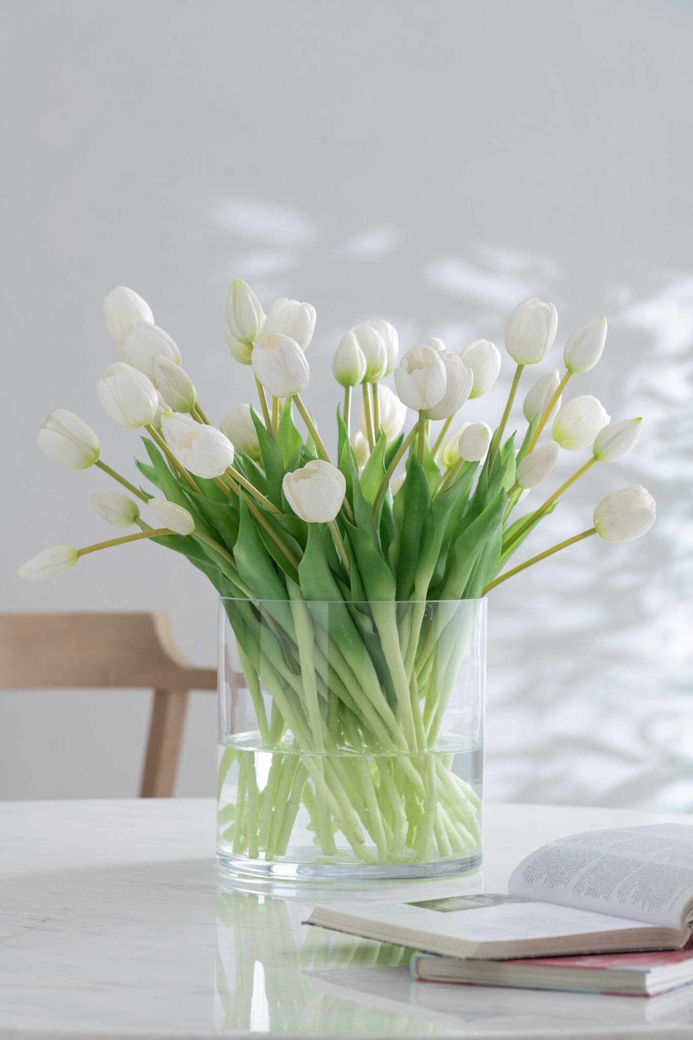 J-Line Boeket Tulpen 7Stuks Pu Wit Small