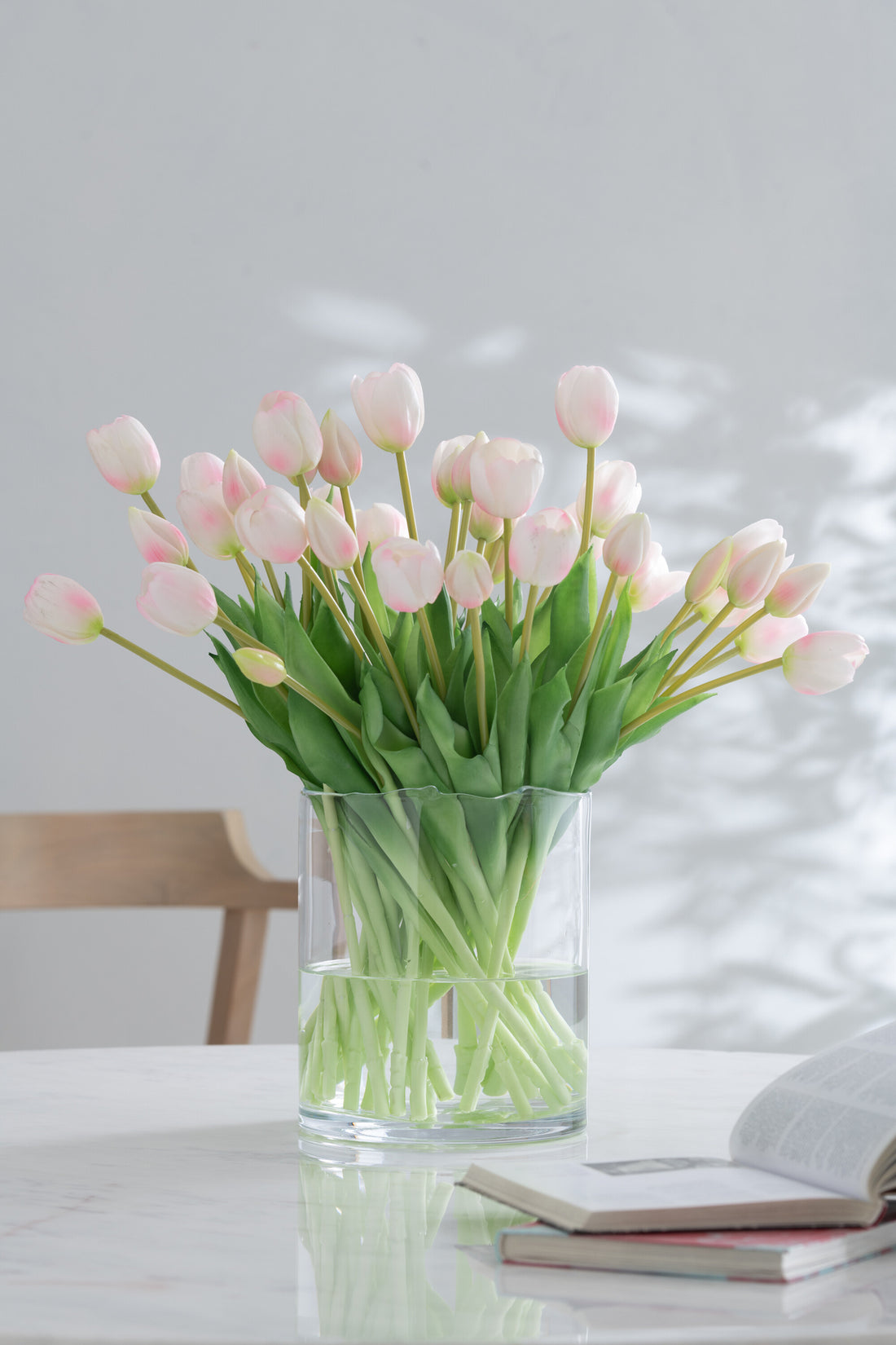 J-Line Boeket Tulpen 7Stuks Pu Licht Roze Small