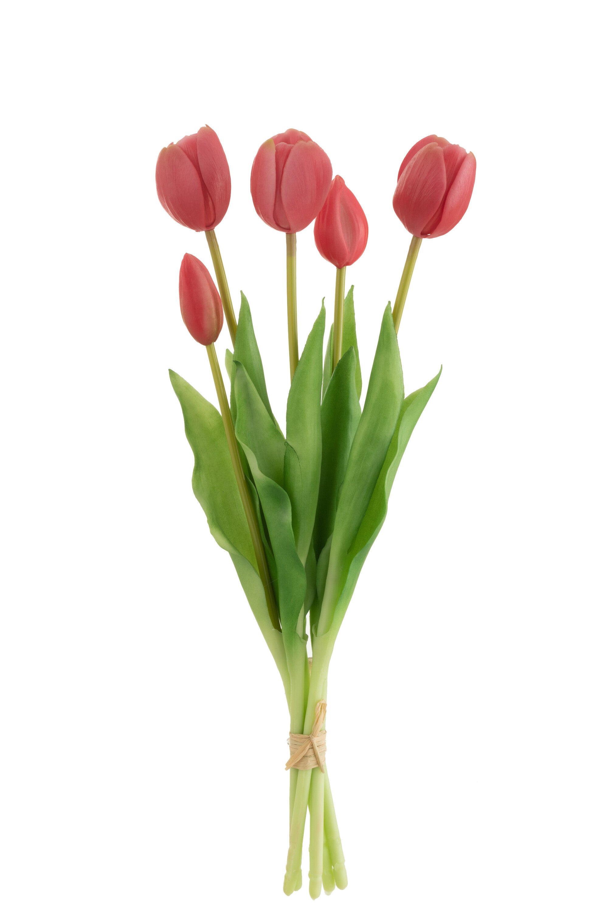 J-Line Boeket Tulpen 5Stuks Pu Fel Roze Medium