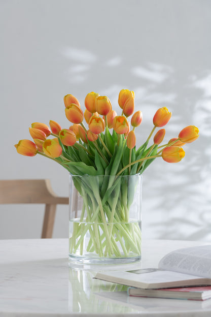 J-Line Boeket Tulpen 7Stuks Pu Oranje Large
