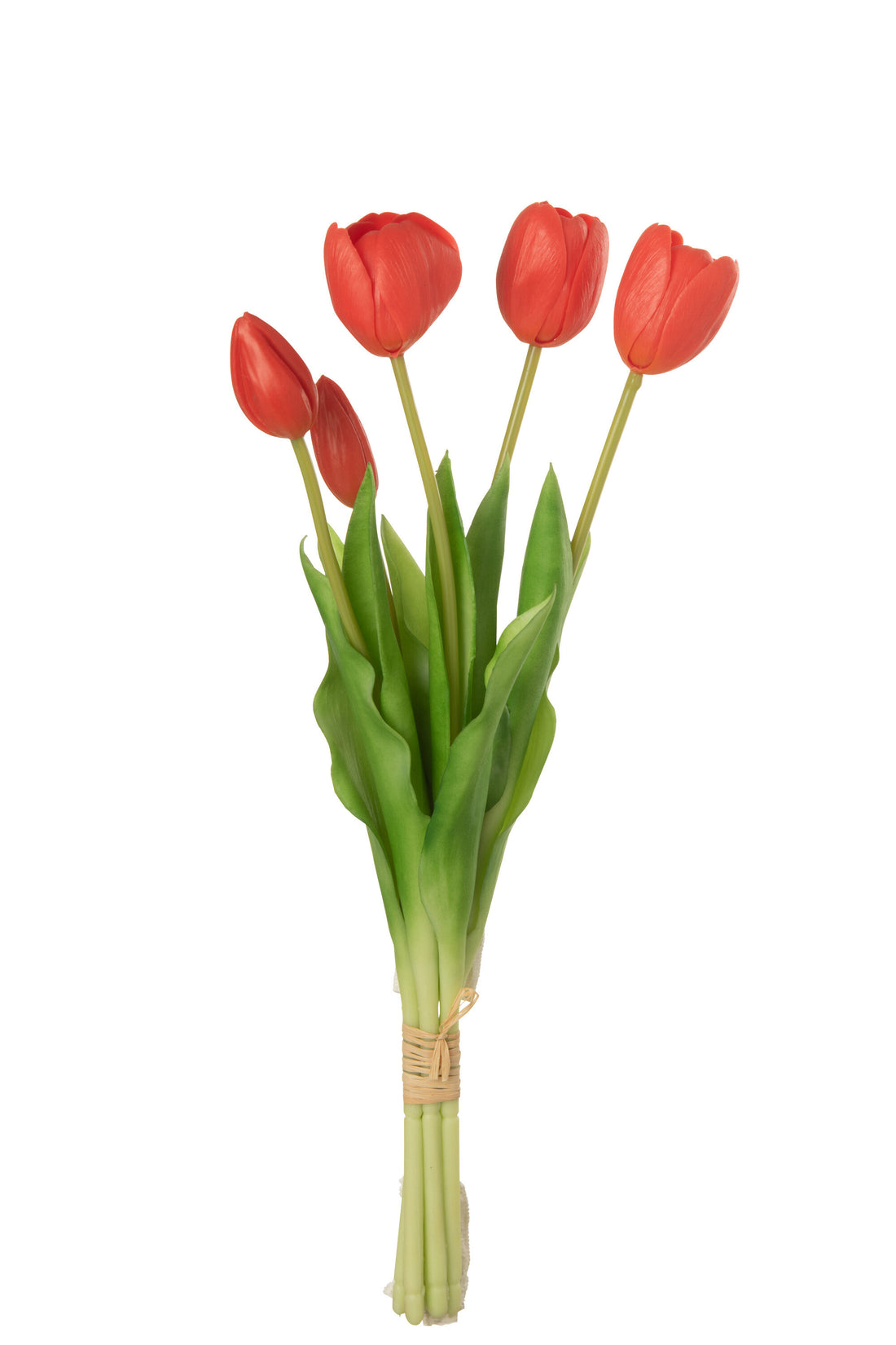 J-Line Boeket Tulpen 5Stuks Pu Koraal Roze Medium