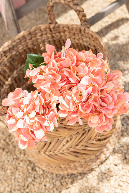 J-Line Hydrangea Textiel Licht Koraal Roze