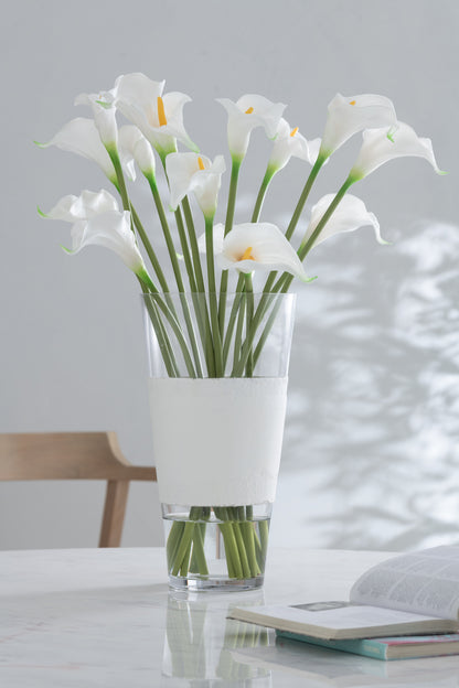 J-Line Boeket Calla Lelie 8Stuks Kunststof Wit Klein