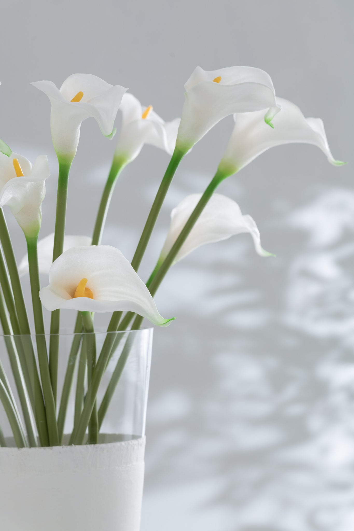 J-Line Boeket Calla Lelie 8Stuks Kunststof Wit Klein