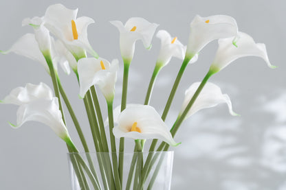J-Line Boeket Calla Lelie 8Stuks Kunststof Wit Klein