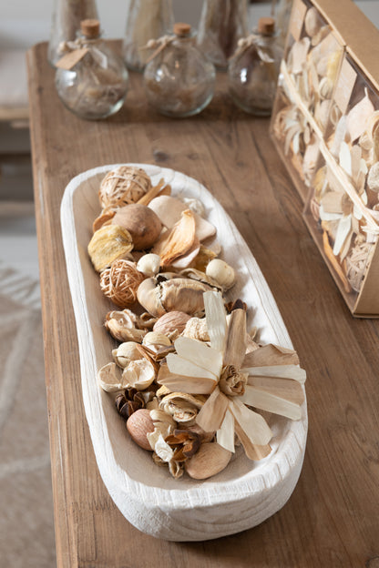 J-Line Potpourri Bloemen/Noten Wit