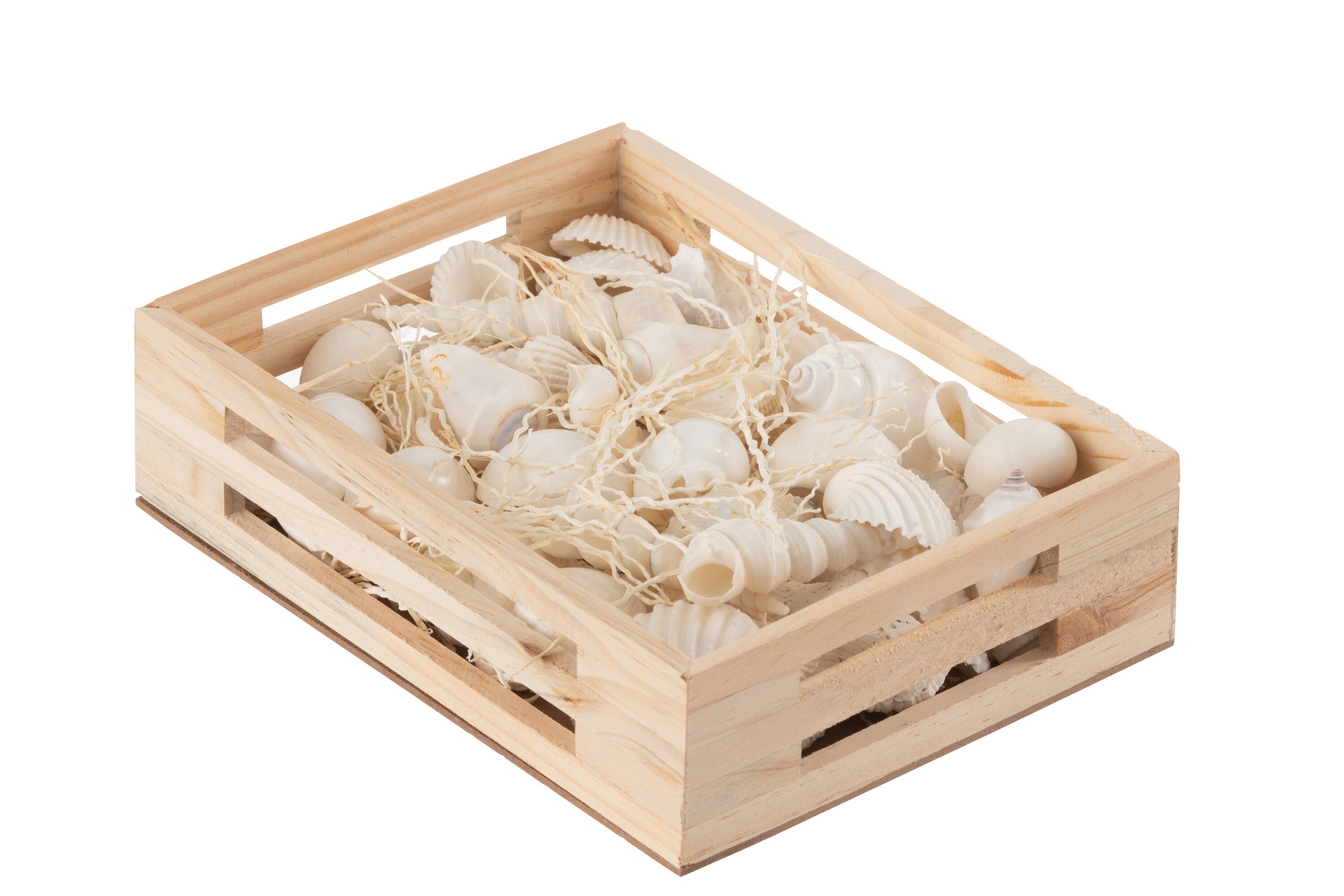 J-Line Doos Rechthoek Schelpen Wit