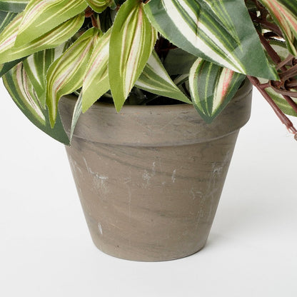 Tradescantia Kunst Hangplant in Bloempot Stan - H45 x Ã˜25 cm - Groen