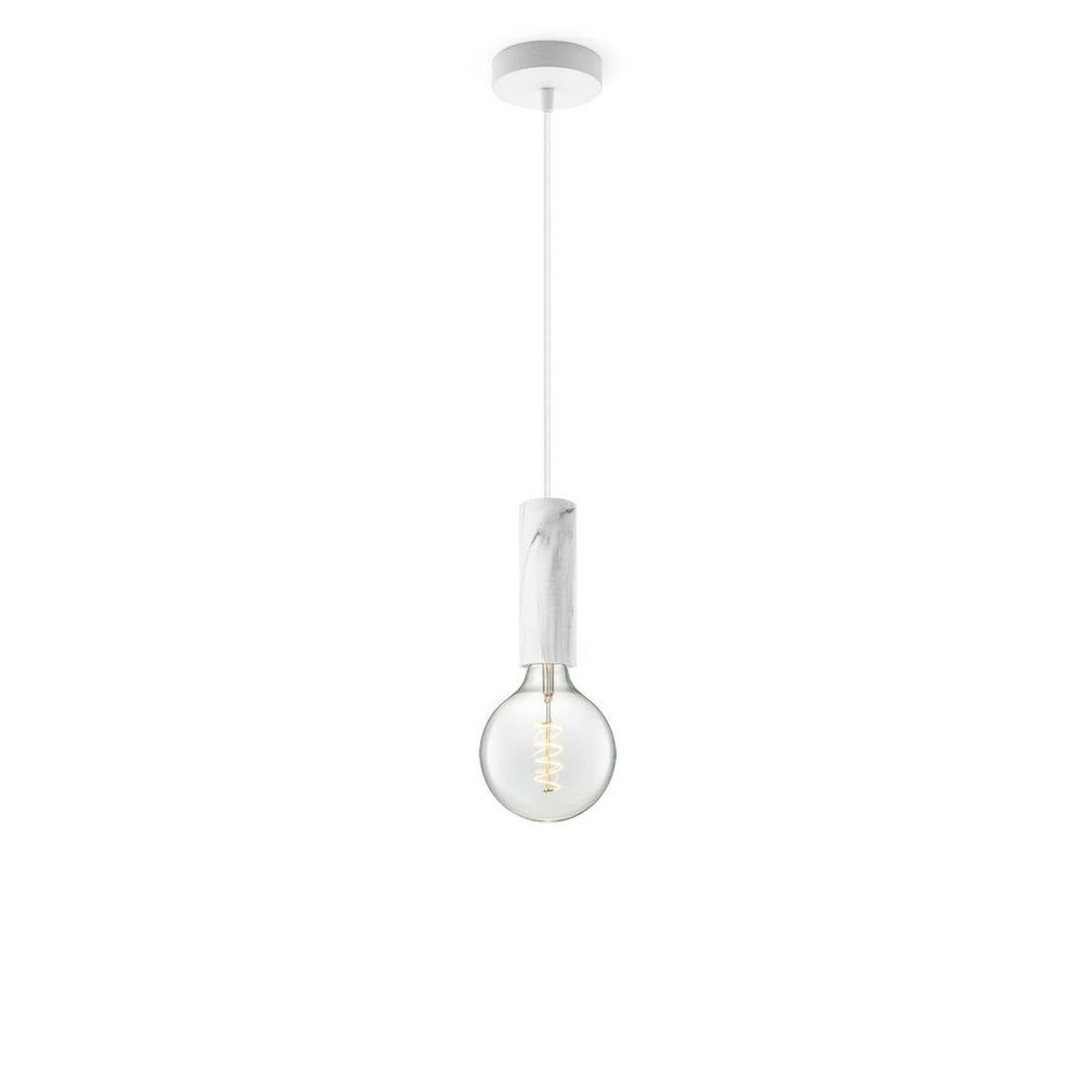 hanglamp Marmer Saga - G125 - dimbaar E27 helder