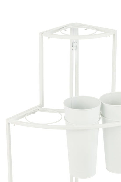 Bloemenstandaard 9 stuks wit klein