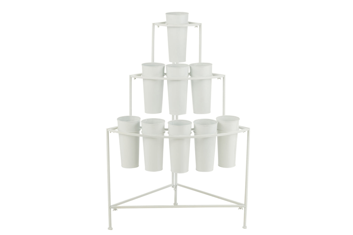 Bloemenstandaard 9 stuks wit klein