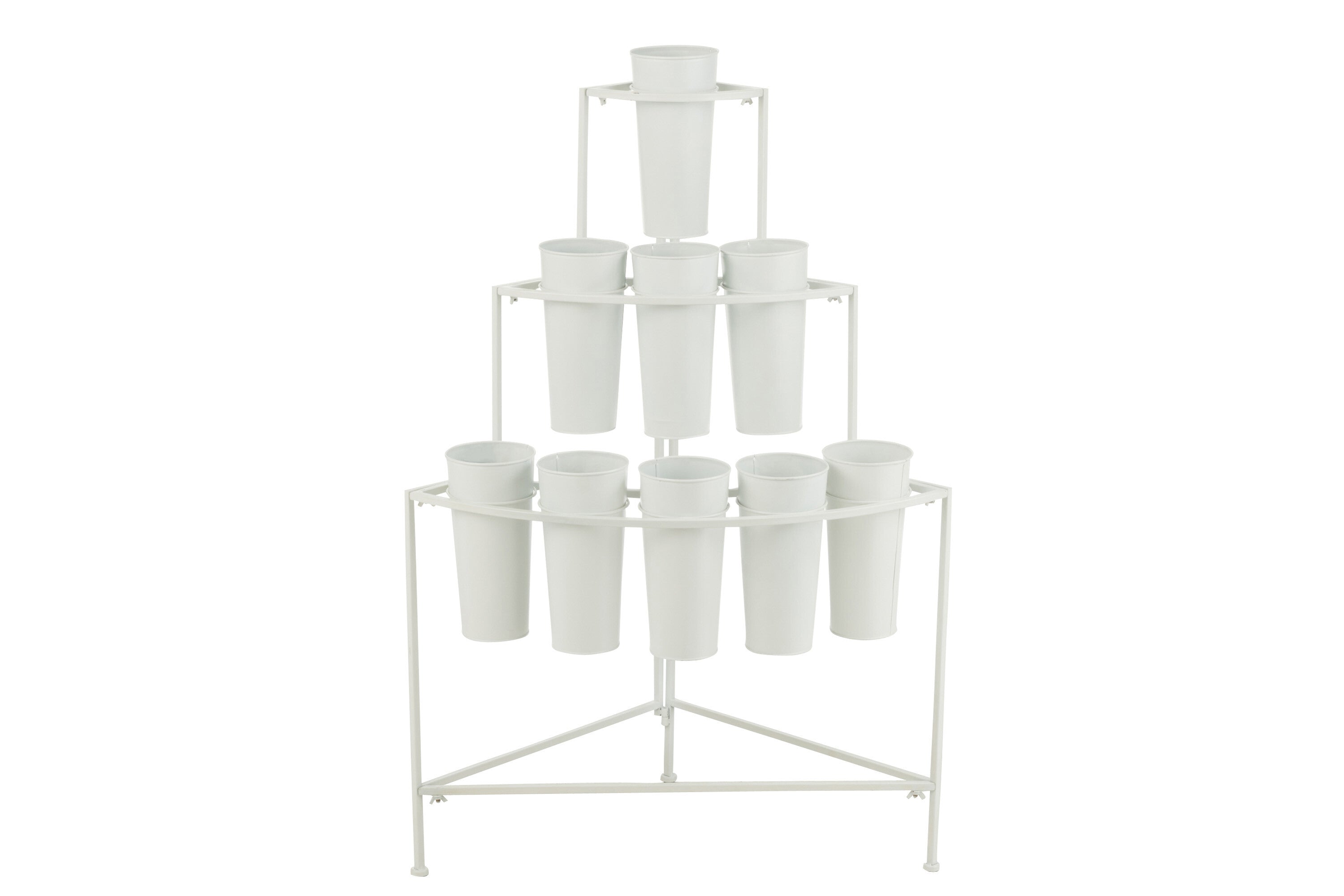 Bloemenstandaard 9 stuks wit klein