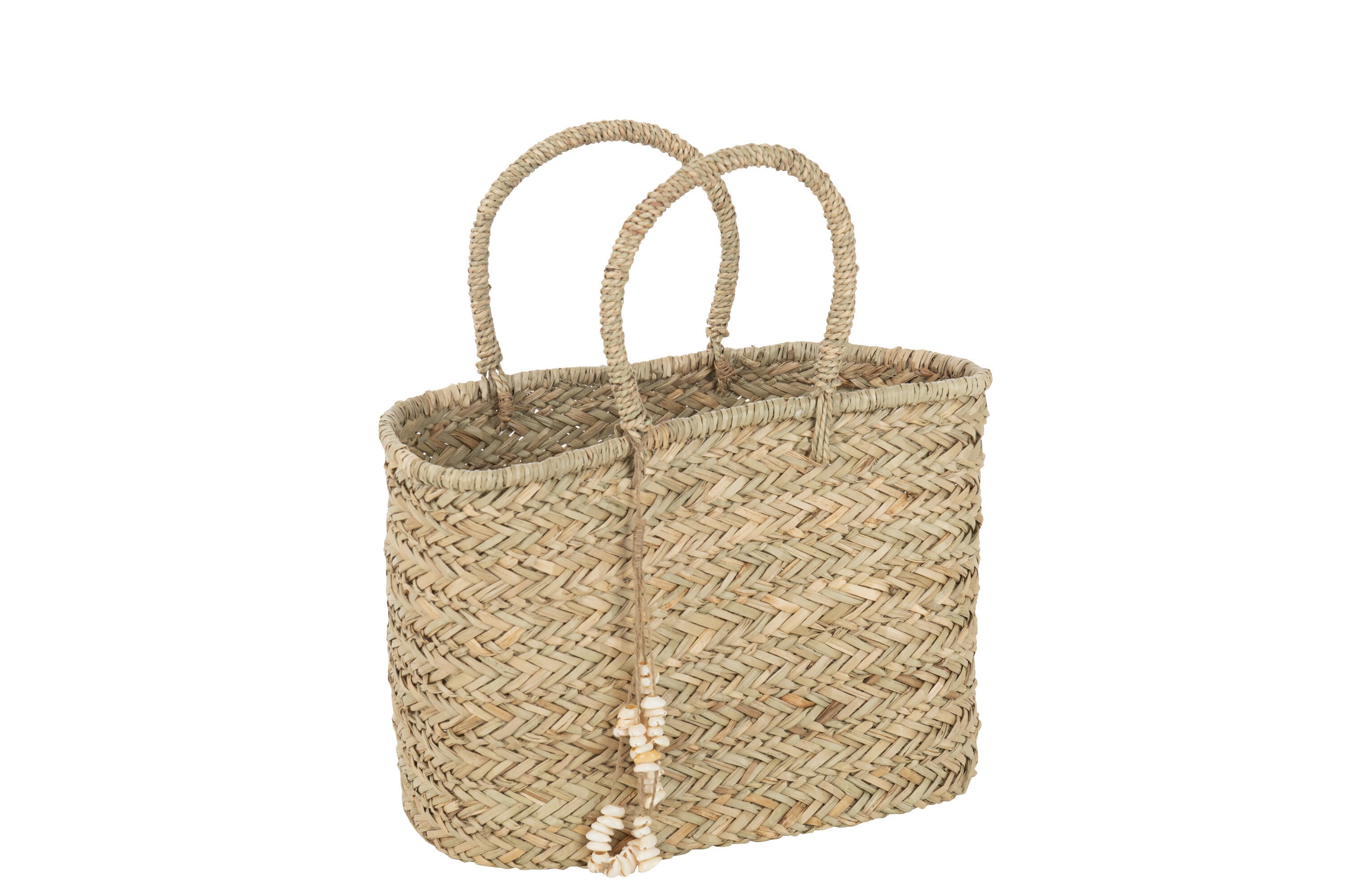 J-Line Strandtas Schelpen Jute Naturel Large