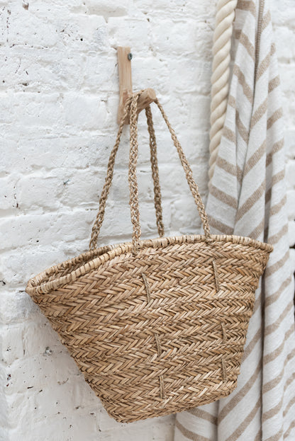 J-Line Strandtas Lange Handvatten Jute Naturel