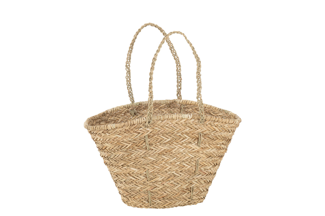 J-Line Strandtas Lange Handvatten Jute Naturel