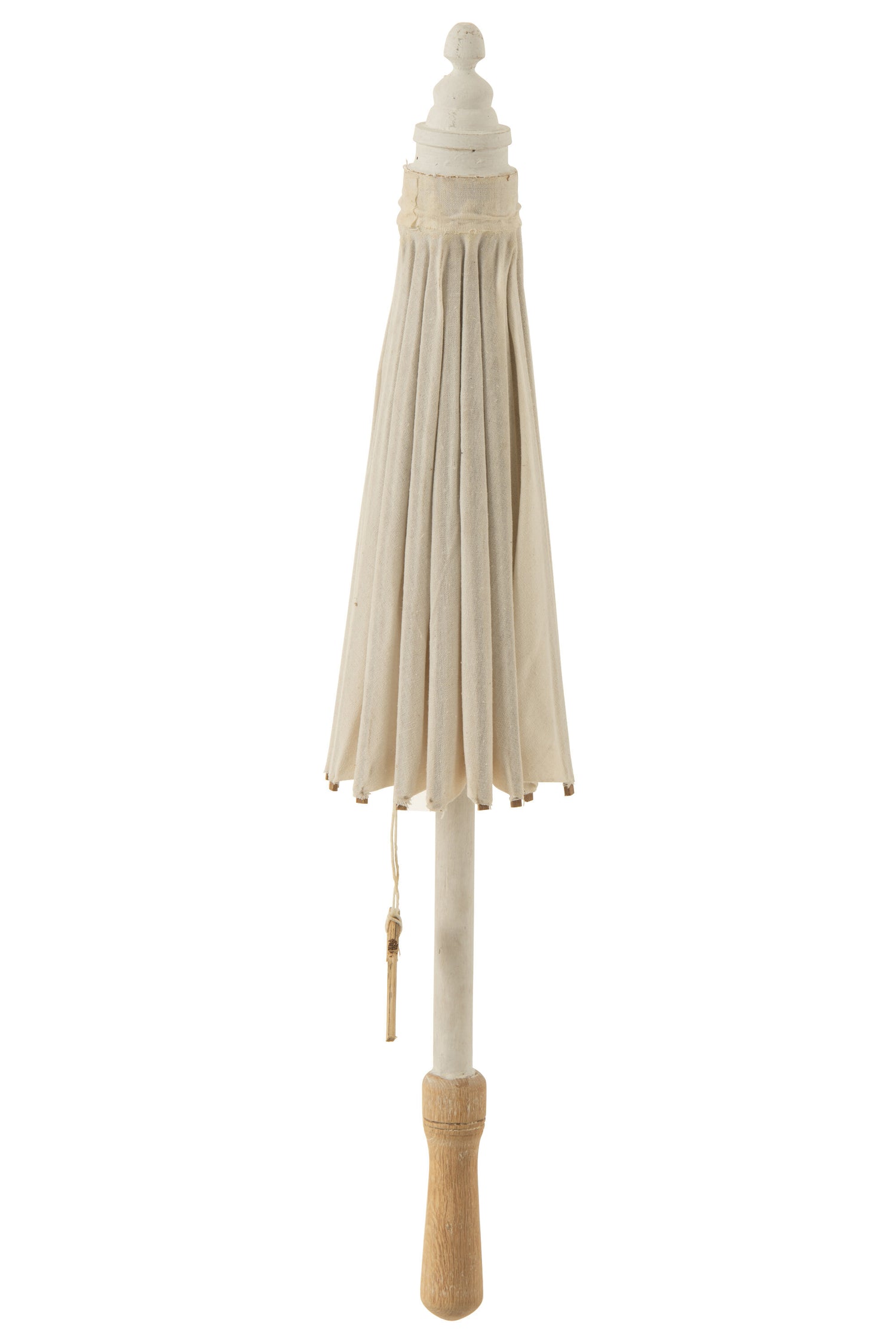 J-Line Parasol - katoen/hout - wit