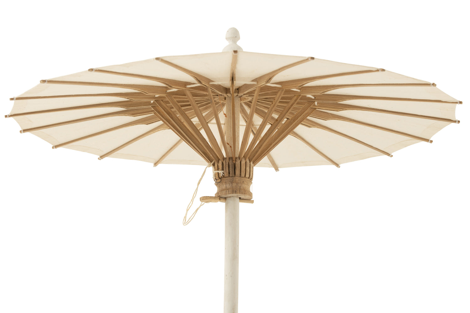 J-Line Parasol - katoen/hout - wit