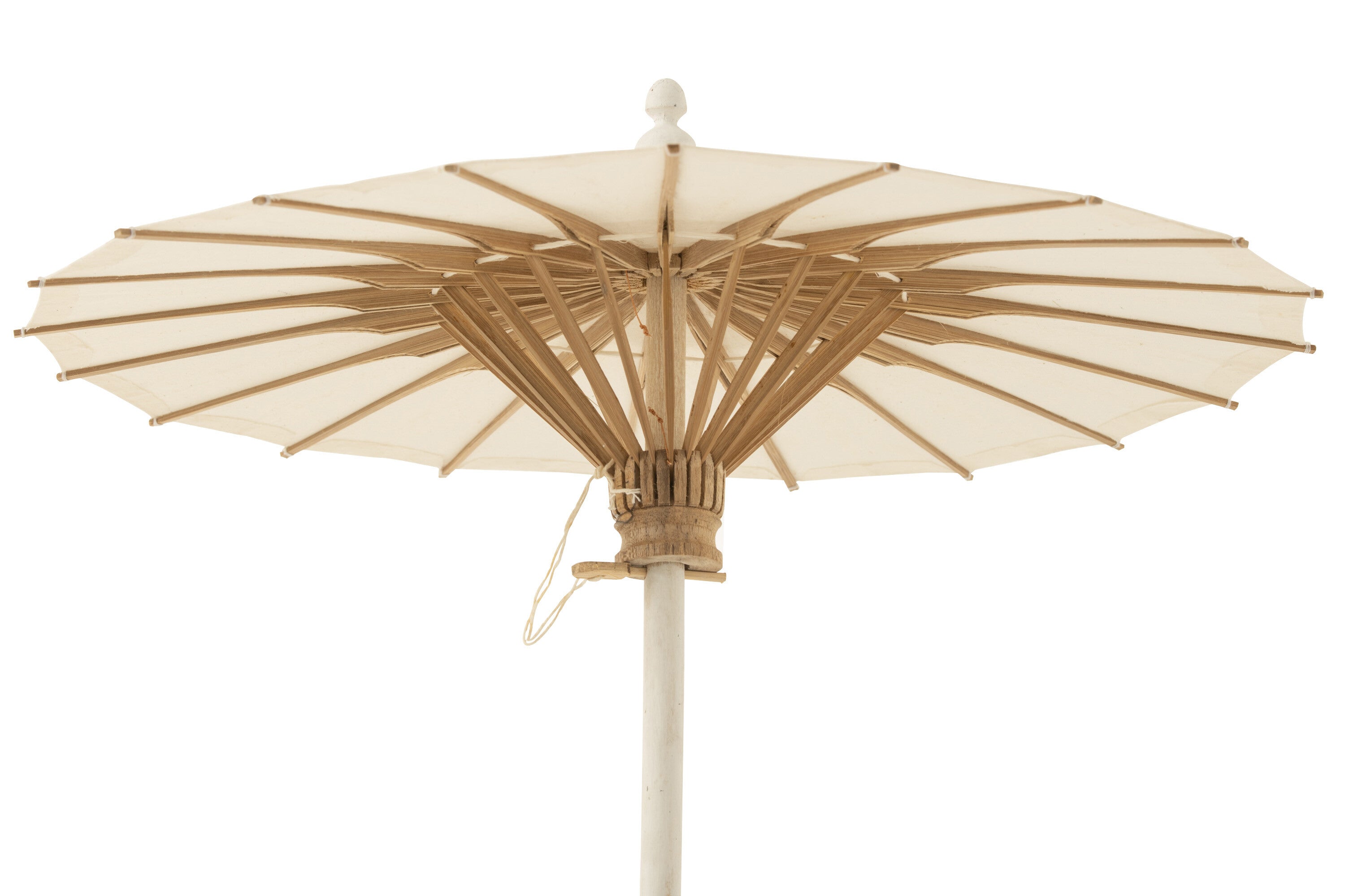 J-Line Parasol - katoen/hout - wit