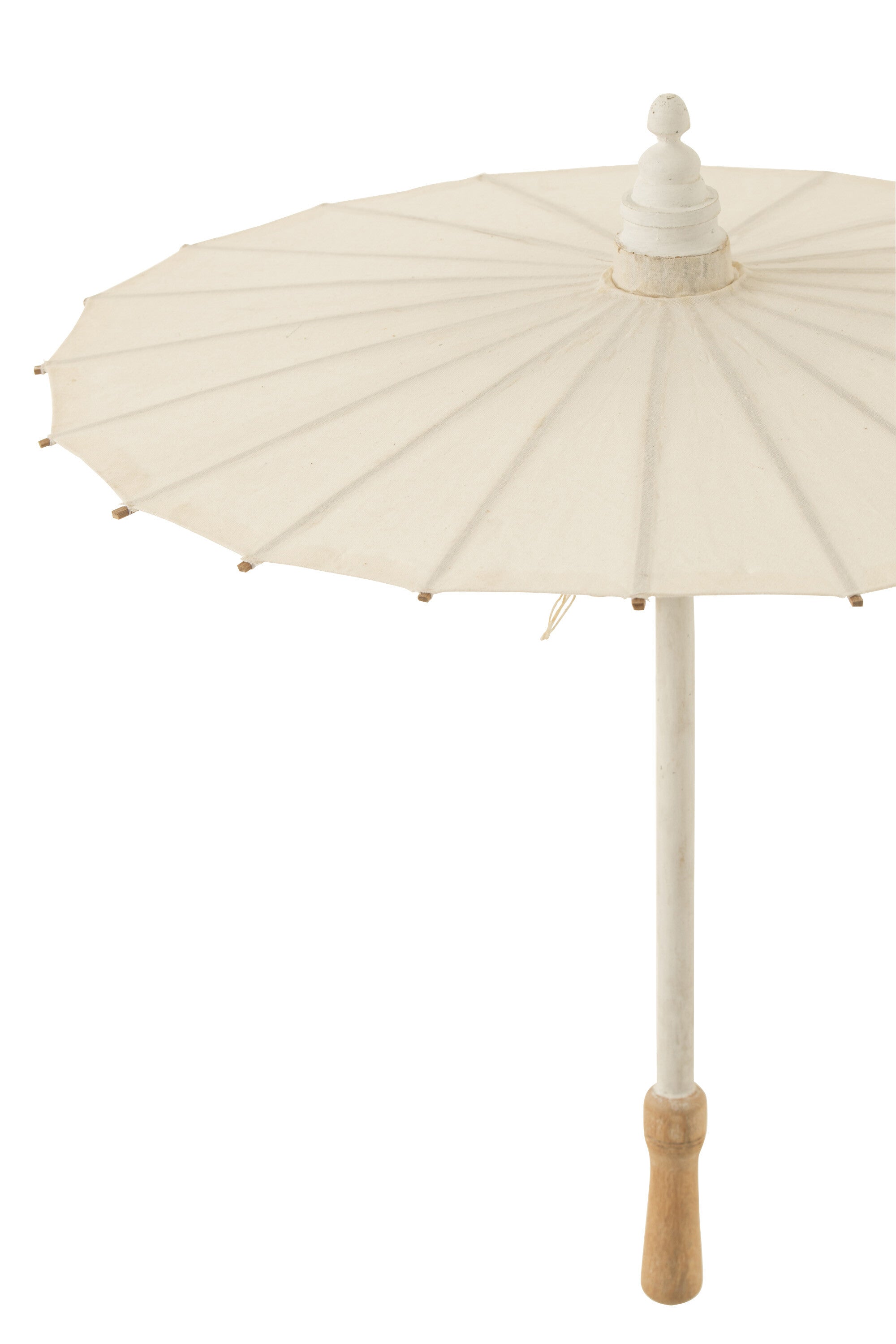 J-Line Parasol - katoen/hout - wit
