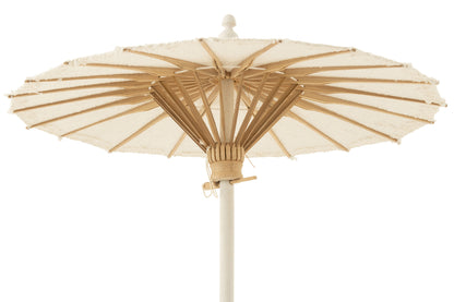 Parasol Tumanggal Textiel/Hout Wit