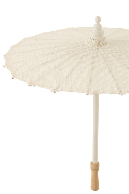 Parasol Tumanggal Textiel/Hout Wit