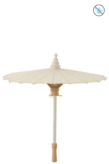 Parasol Tumanggal Textiel/Hout Wit