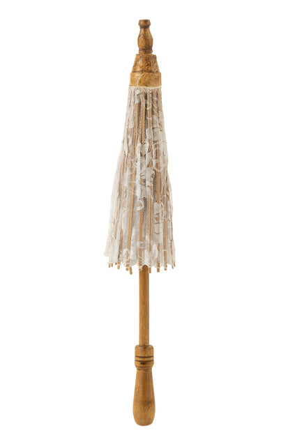 J-Line parasol Motiefs - hout - wit