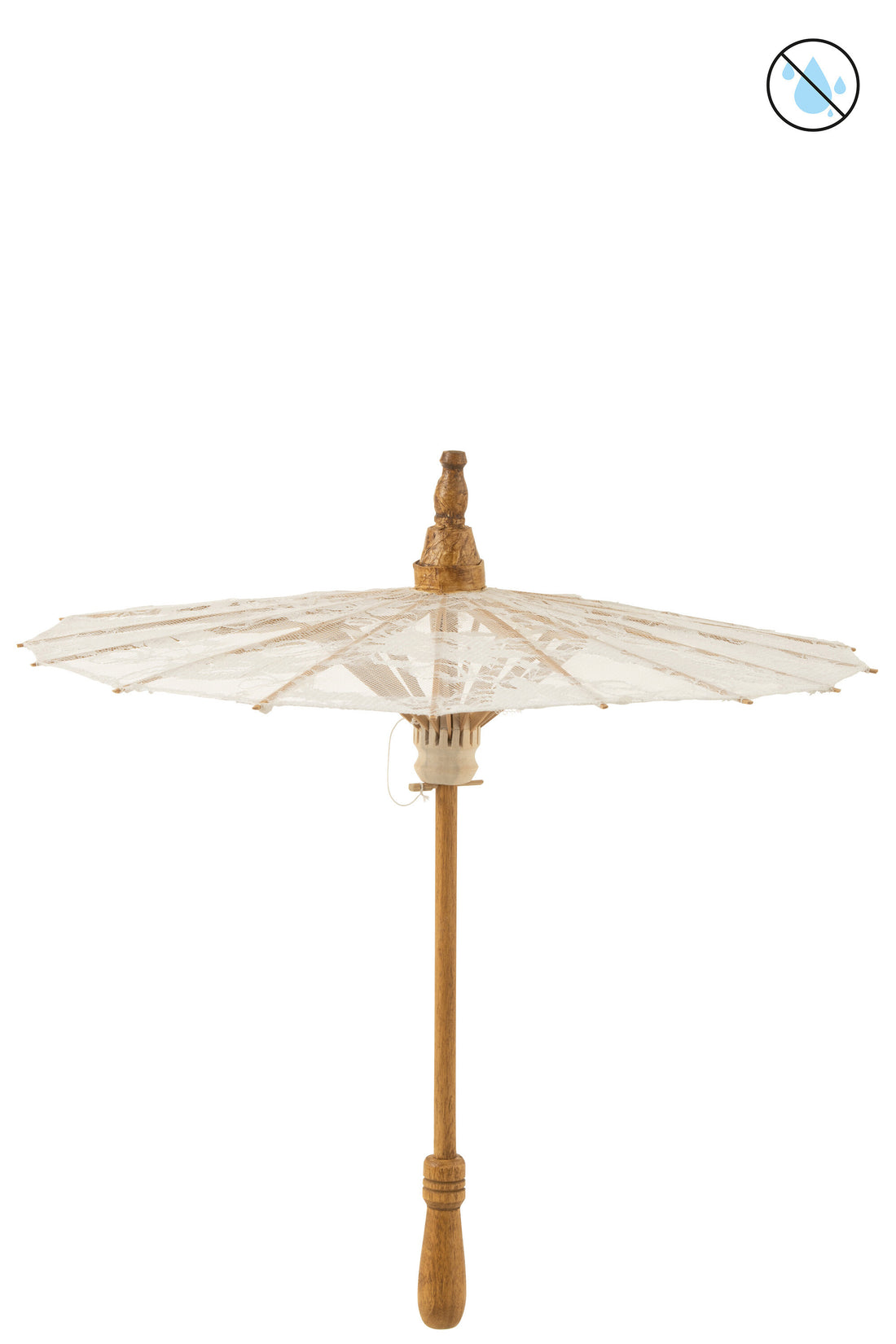 J-Line parasol Motiefs - hout - wit