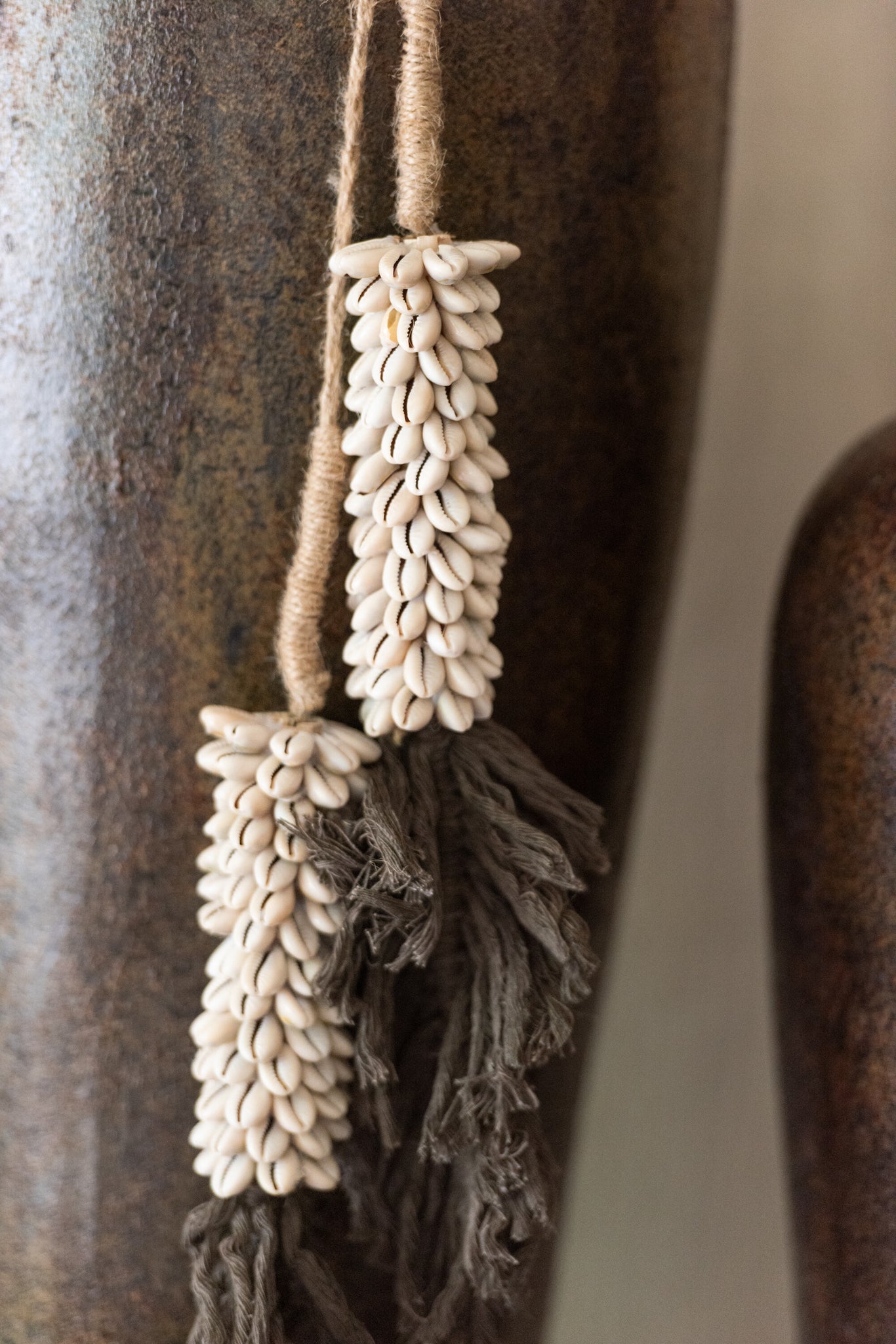 J-Line hanger - textiel - dronkerbruin/naturel
