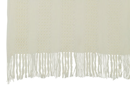 Geruit Gebreid Acryl Wit