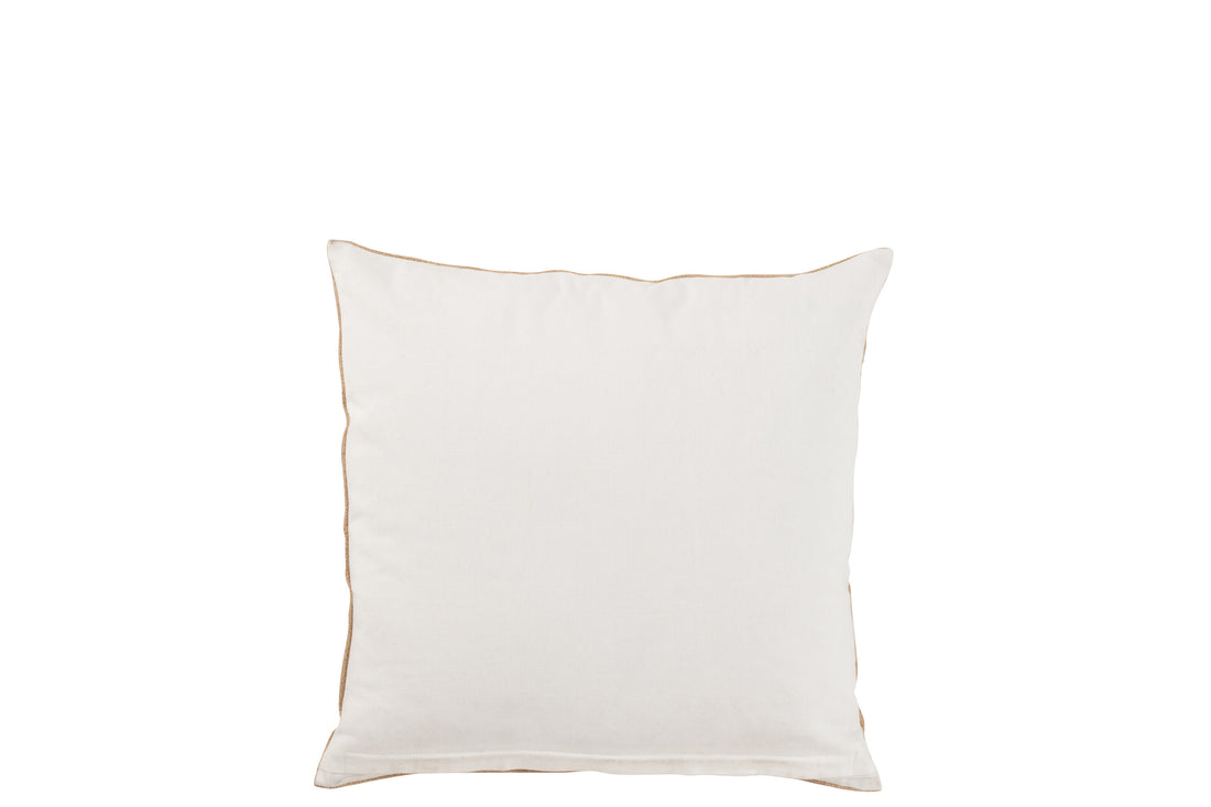 J-Line kussen Olifant - textiel - naturel/wit - small