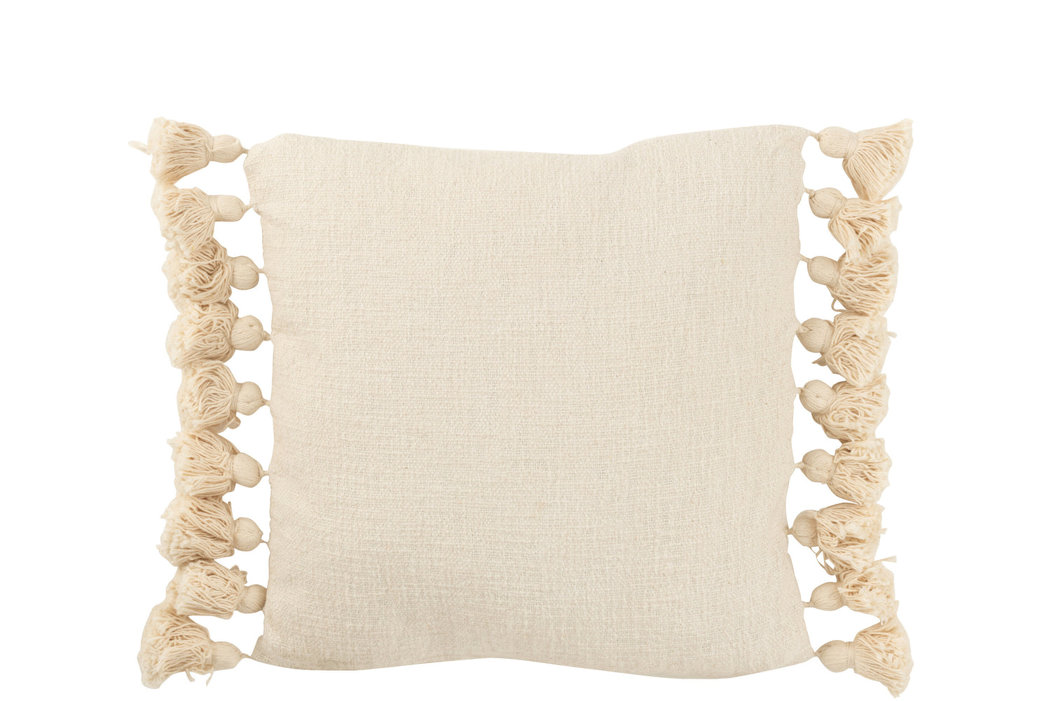 J-Line kussen Kwastje - katoen - beige