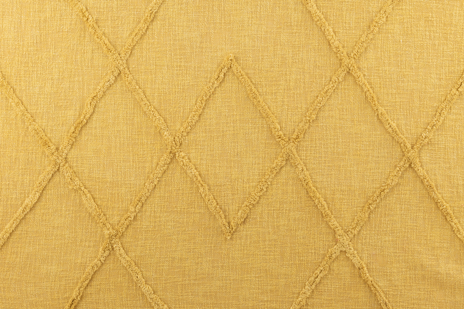 J-Line Plaid - katoen - mosterd - 190 x 56 cm