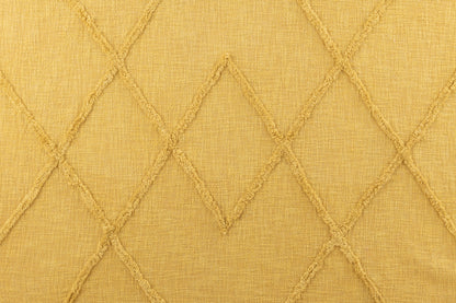 J-Line Plaid - katoen - mosterd - 190 x 56 cm