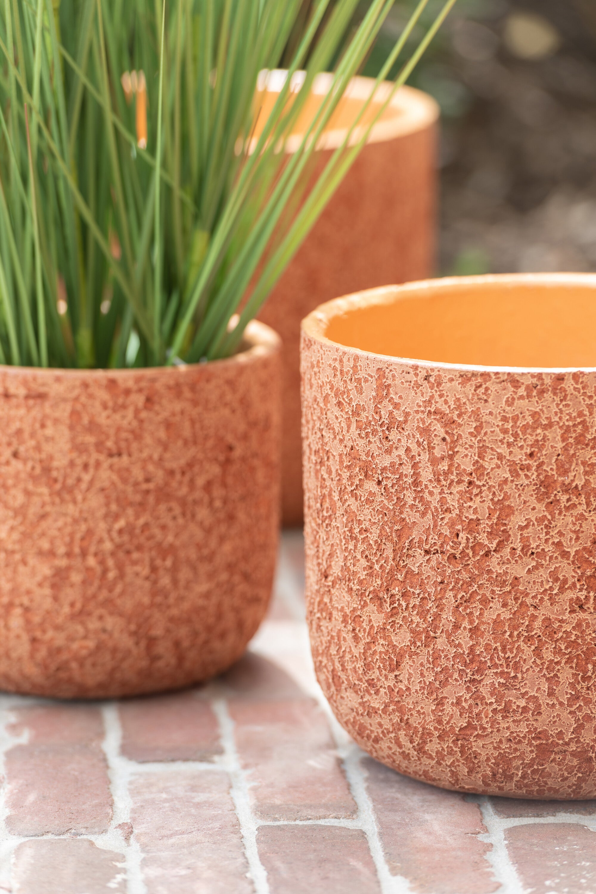 J-Line Bloempot Ruw Keramiek Terracotta Medium