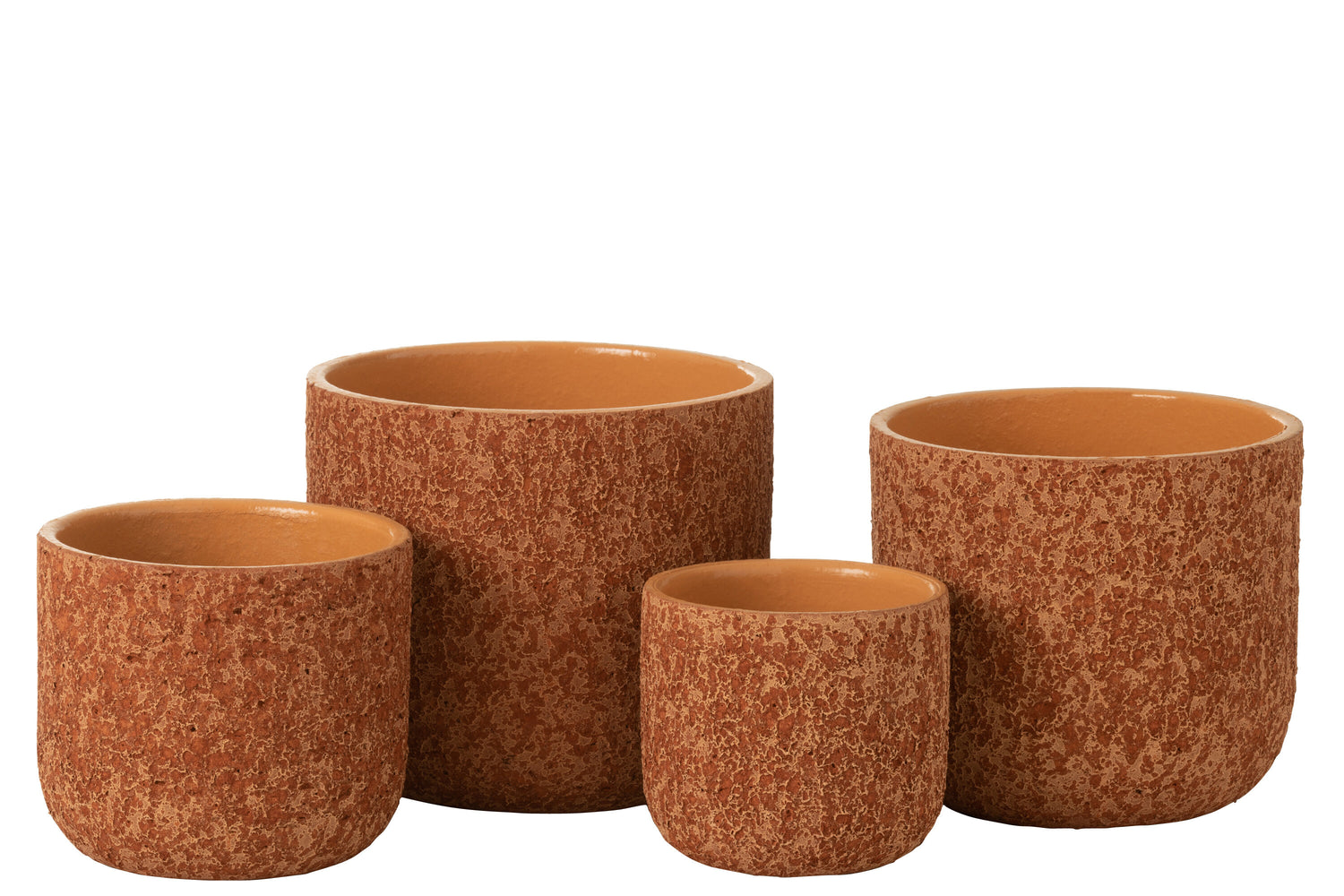 J-Line Bloempot Ruw Keramiek Terracotta X-Large