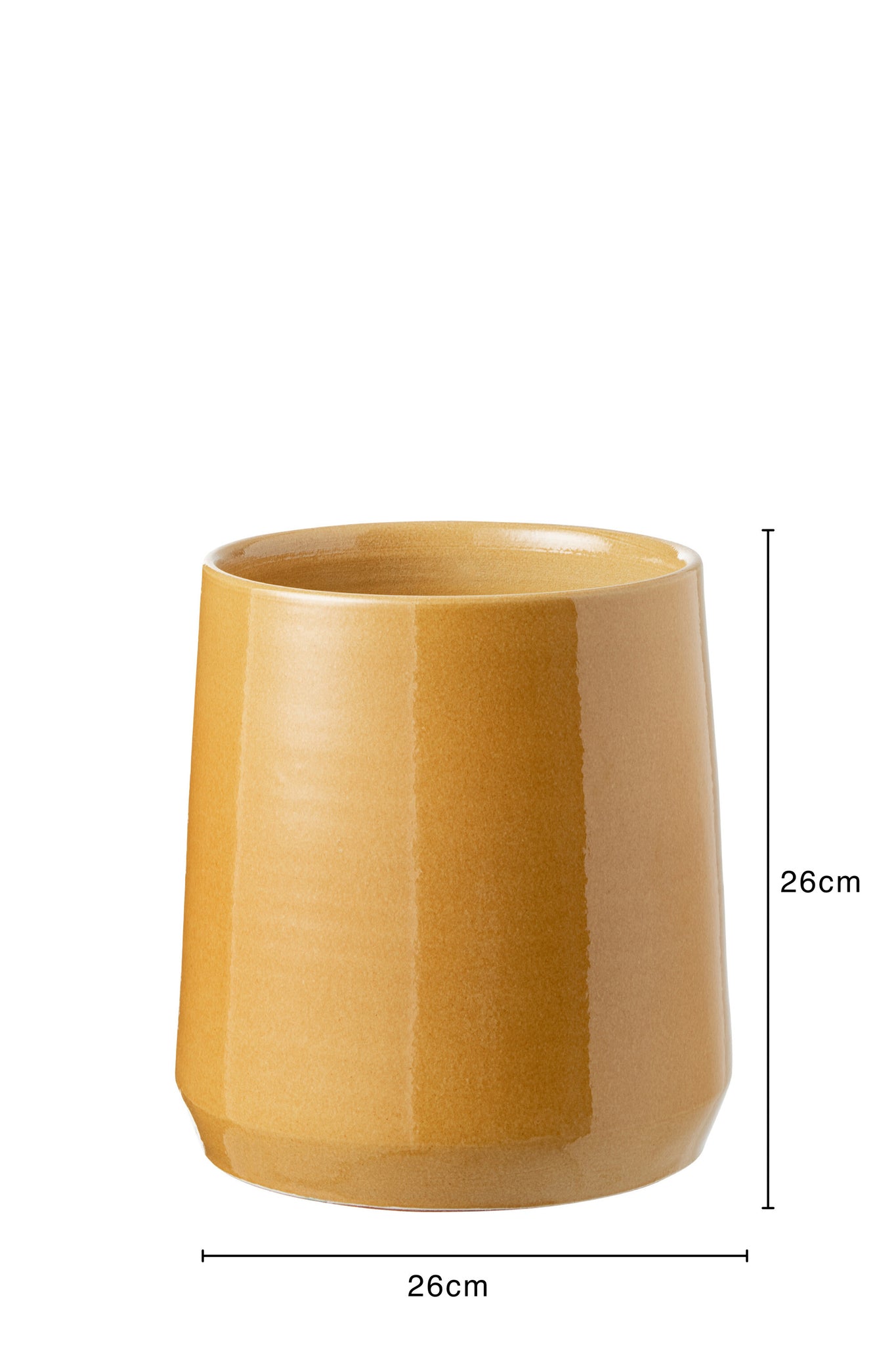 J-Line Bloempot Rond Keramiek Oker Large