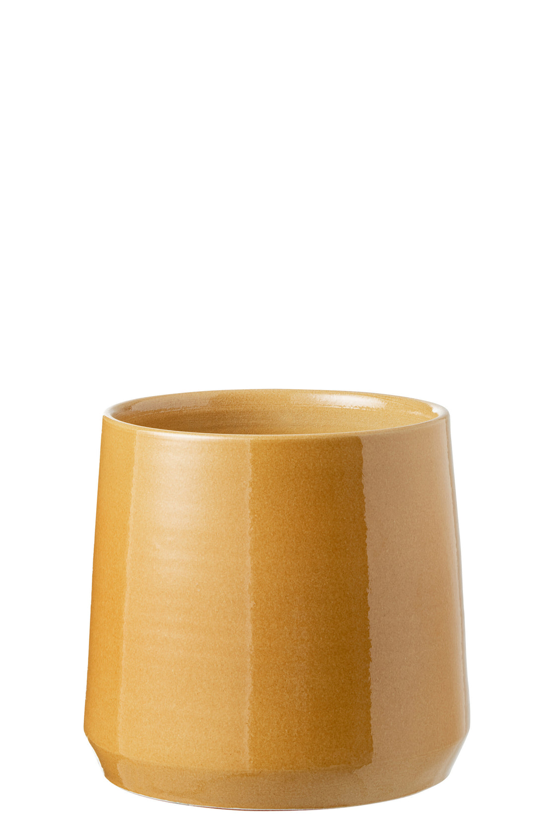 J-Line Bloempot Rond Keramiek Oker Large