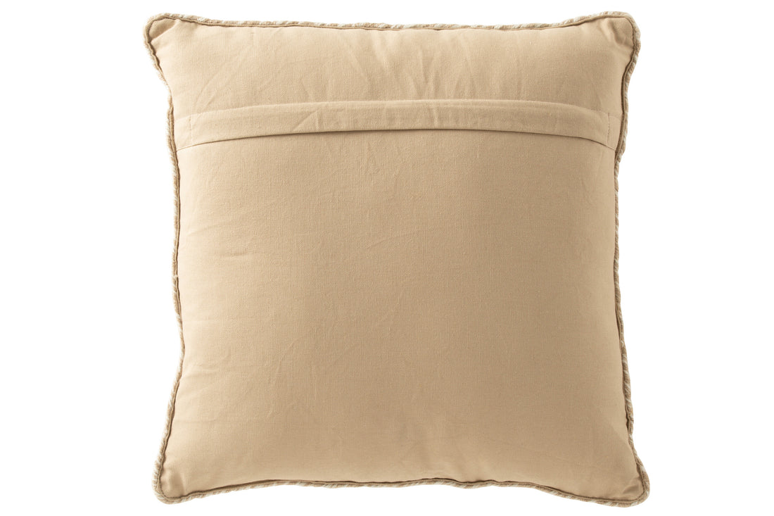J-Line kussen Miami Outdoor - polyester - naturel/vit