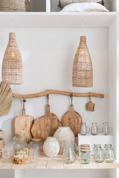 Vaas rond keramiek beige groot
