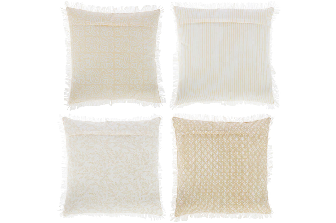Kussen Indi Textiel Beige Assortiment Van 4