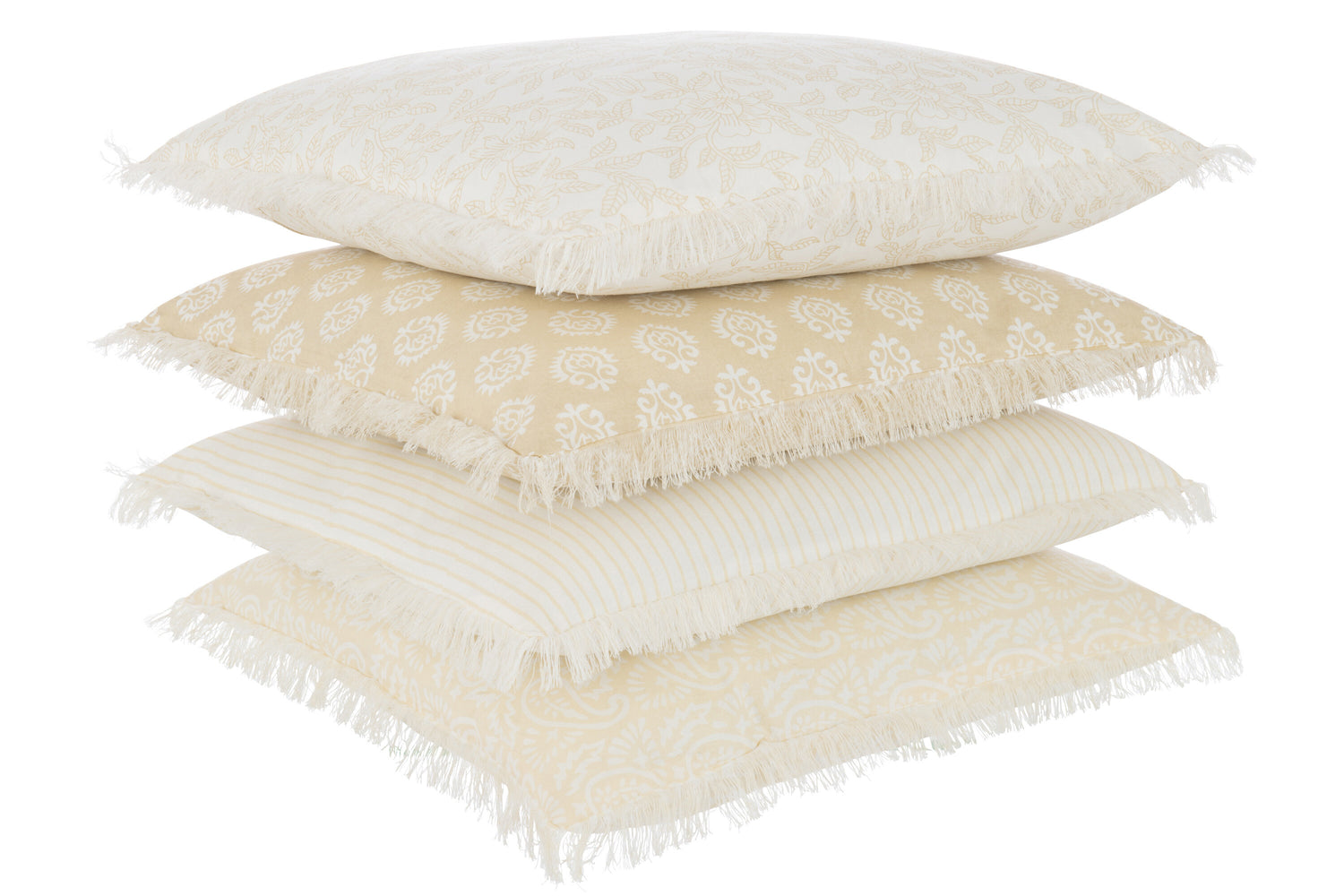 Kussen Indi Textiel Beige Assortiment Van 4