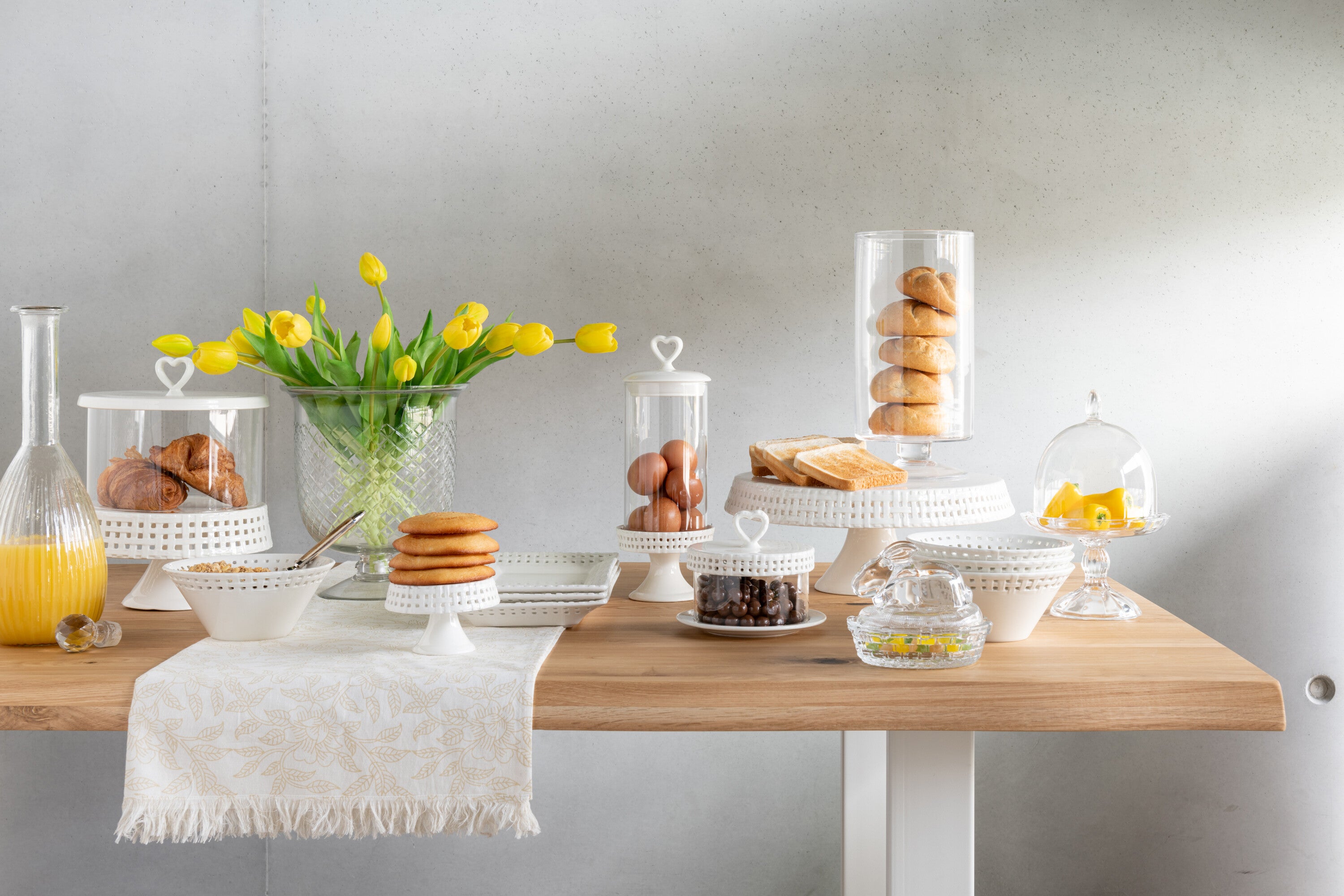 Tafelkleed Indi Textiel Beige Assortiment Van 2